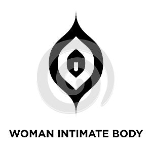 Woman intimate body part icon vector isolated on white background, logo concept of Woman intimate body part sign on transparent b