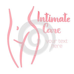 Woman intimate care silhouette