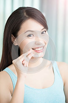 Woman with invisible braces