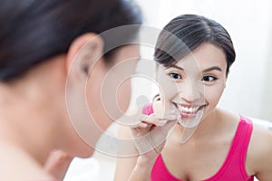 Woman with invisible braces