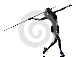 Woman Javelin thrower silhouette