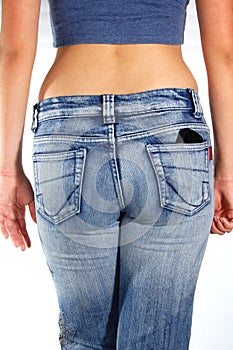 Woman in jeans photo