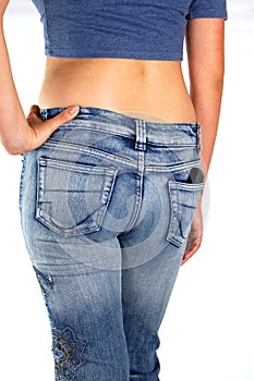 Woman in jeans photo