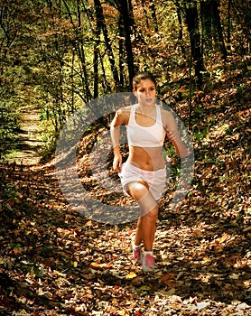 woman in jogging attire