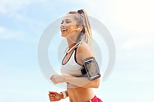 Woman jogging on the beach