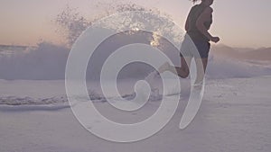 Woman Jogging on the Beach