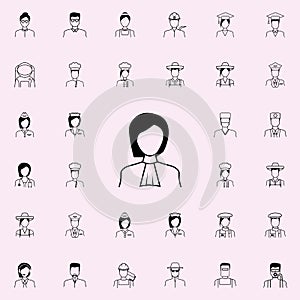 woman judge icon. Proffecions icons universal set for web and mobile