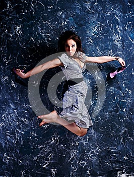 woman in a jump
