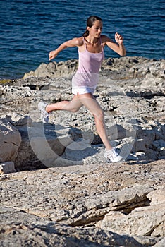 Woman jumping