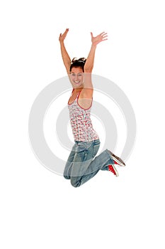 Woman jumping