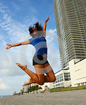 Woman Jumping