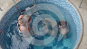 Woman Jumping To A Polar Pool To Join Her Boyfriend