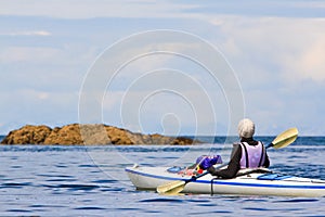 Woman Kayaking Alaska