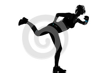 Woman kickboxing posture boxer boxing