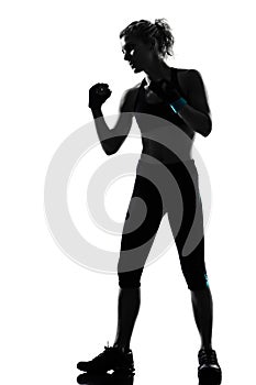 Woman kickboxing posture boxer boxing