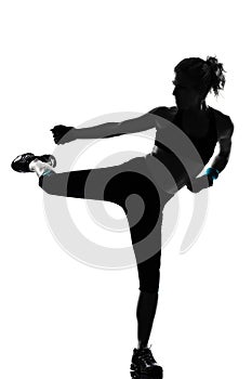 Woman kickboxing posture boxer boxing