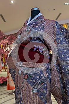 Woman Kimono costumes on mannequins at Tokyo Town in Pavilion Bukit Jalil Malaysia