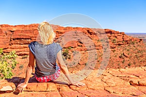 Woman at Kings Canyon Australia