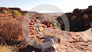 Woman at Kings Canyon Australia