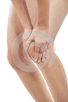 Woman with knee pain