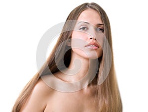 Woman with l long hair