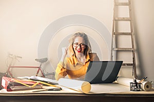 Woman with laptop