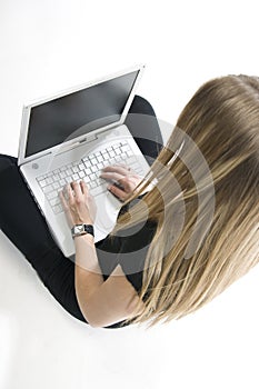 Woman with laptop computer