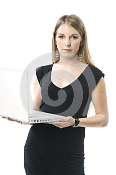 Woman with laptop computer