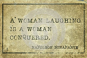 Woman laughing Napoleon