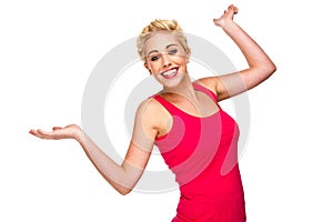 Woman Laughing, Smiling and Dancing