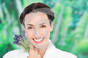 a woman with lavanda