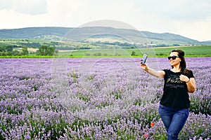 Woman in Lavender field