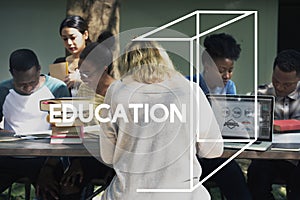 Woman Learning Study Education Knowledge Word Graphic