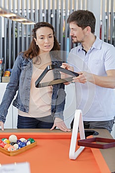 woman learning about triangle