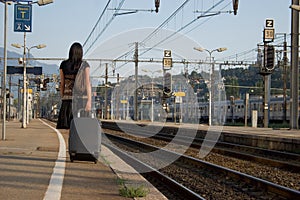Woman leaving on a journey