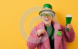 Woman in leprechaun hat