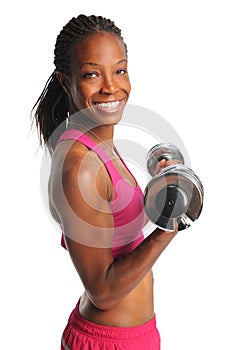 Woman Lifting Dumbbells