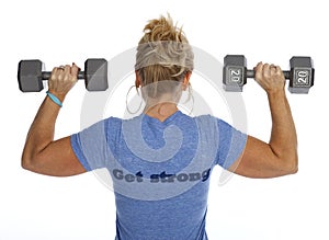 Woman Lifting Dumbbells