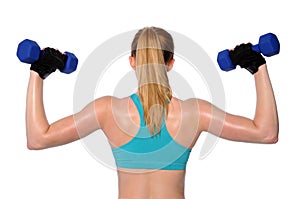 Woman Lifting Dumbbells