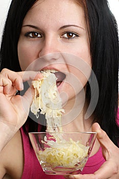 woman likes this organic sauerkraut
