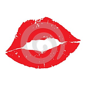 Woman lips vector icon. kiss illustration sign. love symbol. romance logo.