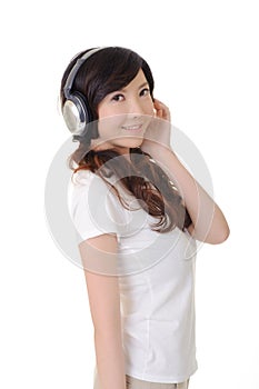 Woman listen music