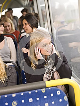 Woman listen to music