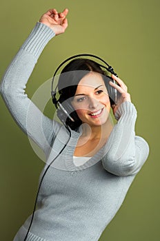 Woman listening music