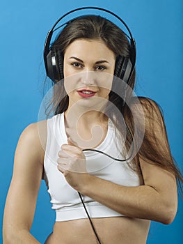 woman listening to music