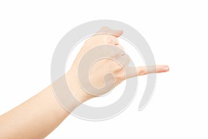 Woman little finger, hand gesture