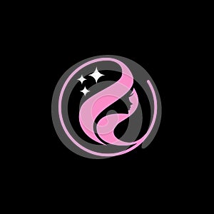 Woman logo beauty for female brand business company