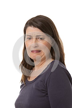 Woman looking disgusted