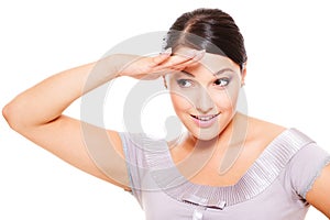 Woman looking forward