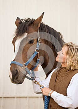 Woman Looking at Horse